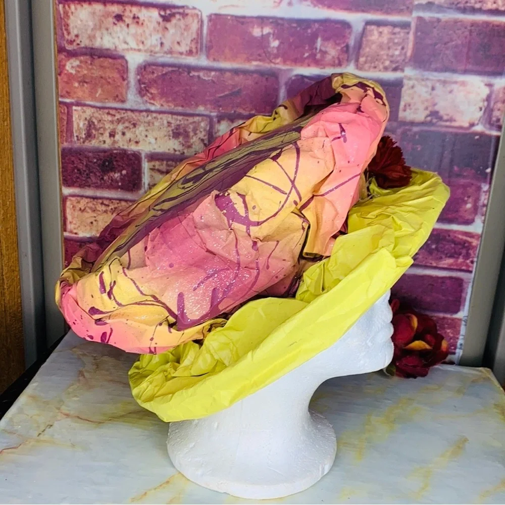 Vintage Party Hats Colorful Paper Mache Mad Hatter Festival Party Hat